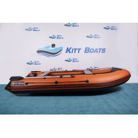 Лодка моторная килевая Kitt Boats 390 НДНД красно-черный